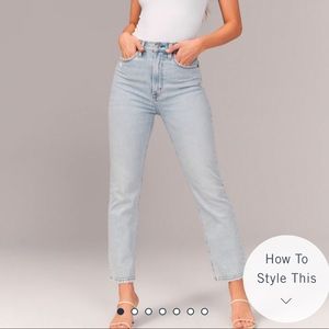 Abercrombie Curve Love Ankle Straight Ultra High Rise Denim
